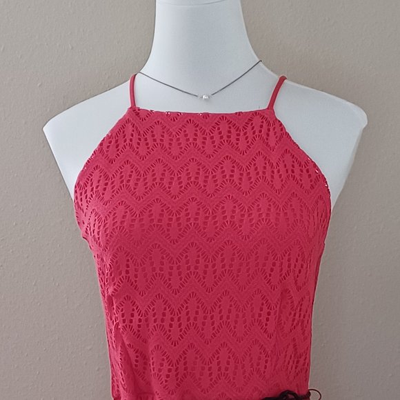 WOMEN'S CUFF DRESS/MEDIUM SIZE (7/9) / CORAL COLOR / NOBOUNDARIES BRAND - Picture 2 of 12